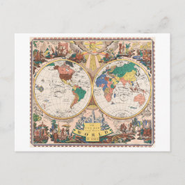 Postal A map of the world (1682) by John Playford.