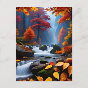 Postal A medida que las hojas empiezan a cambiar de color