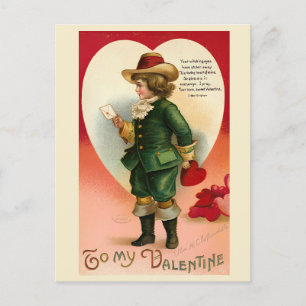 Postal A mi El día de San Valentín de San Valentín Vintag