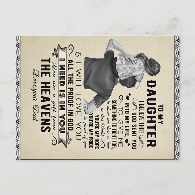 Postal A Mi Hija, El Regalo De Cumpleaños De La Hija, La  (Anverso)