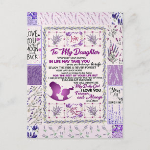 Postal A mi hija, mi bebé, te amo para siempre