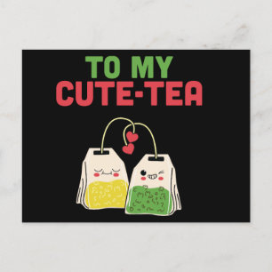 Postal A mi lindo té divertido juego de San Valentín