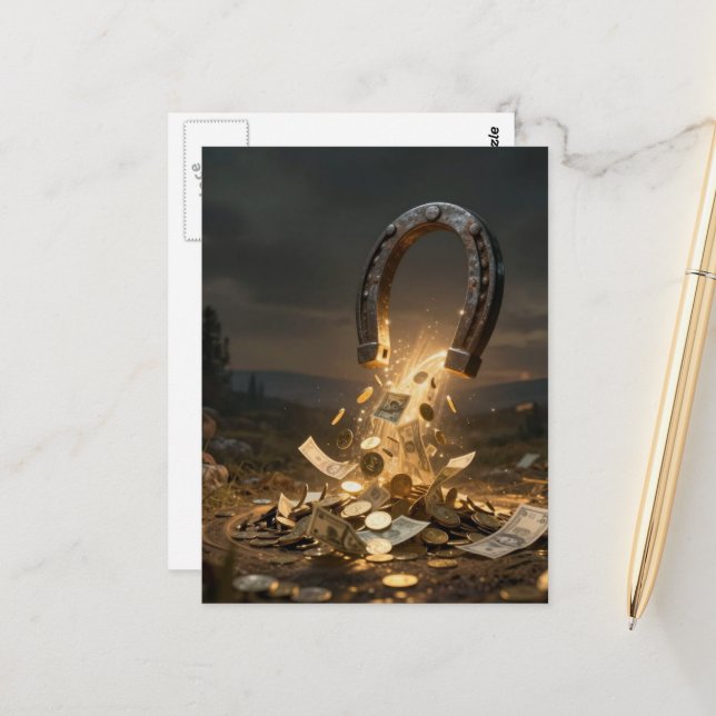 Postal A Money Magnet AI Art (Anverso/Reverso In Situ)