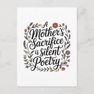 Postal A Mother's Sacrifice Is Silent Poetry