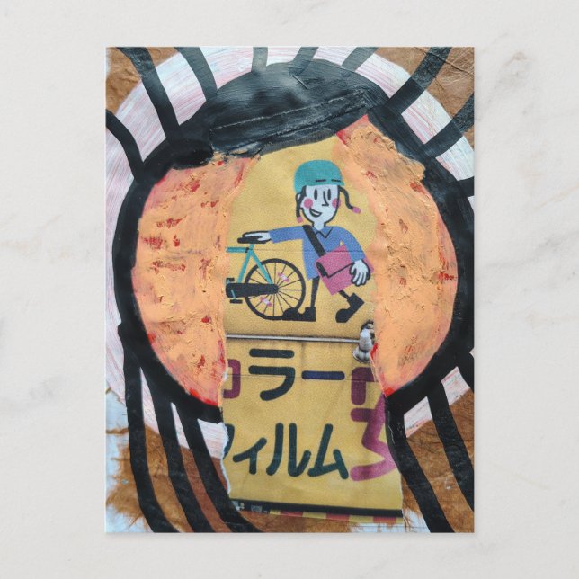 Postal A Newspaper delivery collage (Anverso)