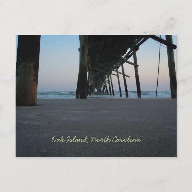 Postal A nivel del mar - Isla de roble, NC (Anverso)