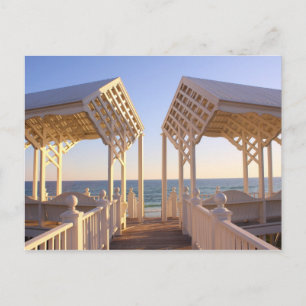 Postal A orillas del mar, Florida Beach Access Sunset