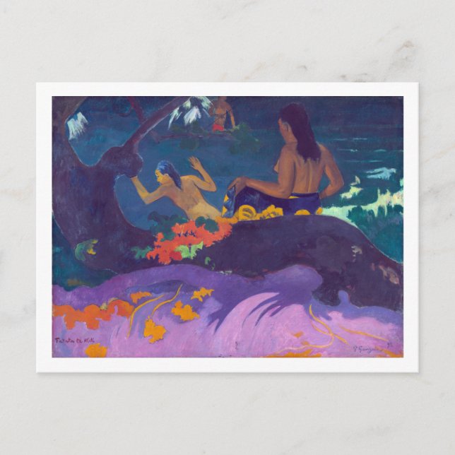 Postal A orillas del mar, Gauguin (Anverso)