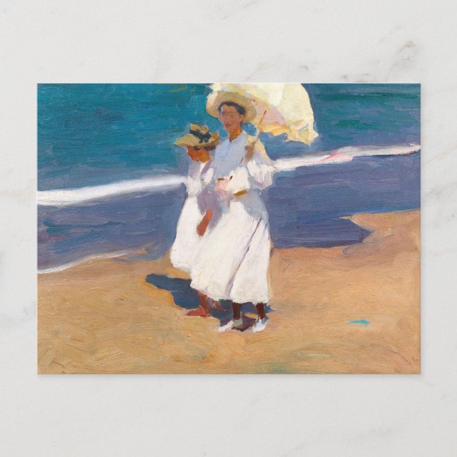 Postal A orillas del mar | Joaquín Sorolla (Anverso)
