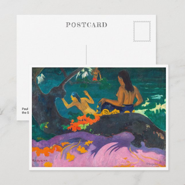 Postal A orillas del mar | Paul Gauguin | Impresión fotog (Anverso / Reverso)