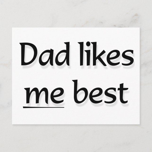 Postal A papá le gusta más (Anverso)