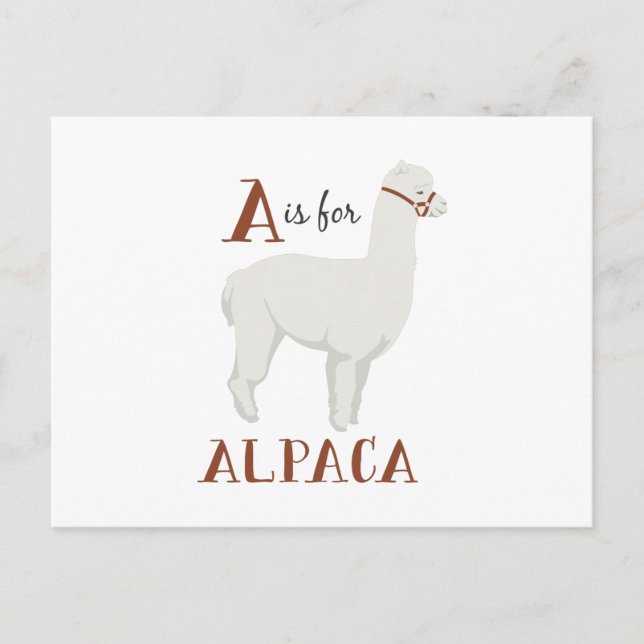 Postal A para la alpaca (Anverso)
