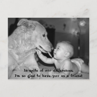 Postal A pesar de nuestras diferencias, estoy muy content