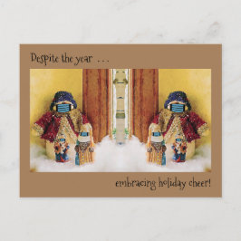 Postal A pesar del año que abraza las vacaciones, alegría