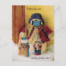 Postal A pesar del año que envía alegría a Santa Snow