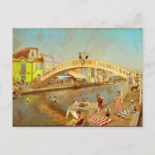 Postal A Ponte dos Carcavelos de Aveiro (Portugal)