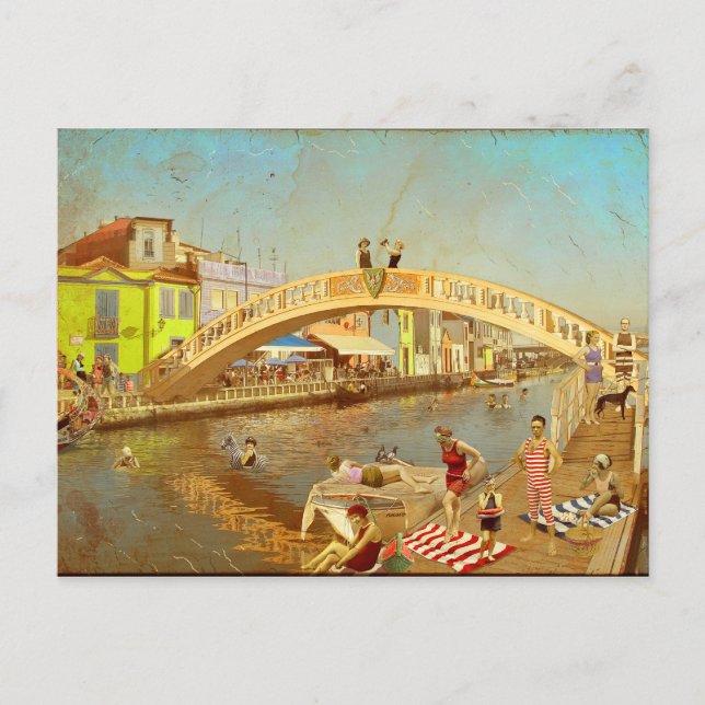 Postal A Ponte dos Carcavelos de Aveiro (Portugal) (Anverso)