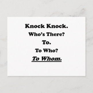 Postal A quién Knock Knock Chiste