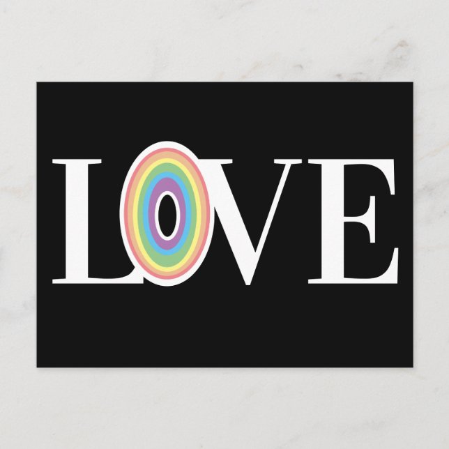 Postal A RAINBOW LE ENCANTA EL MISMO BODA DE Sexo GRACIAS (Anverso)