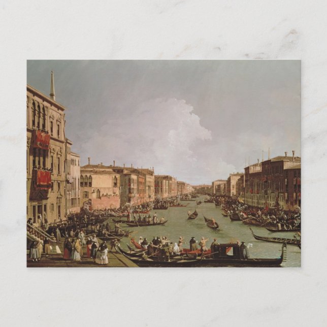 Postal A Regatta en el Gran Canal, c.1735 (Anverso)