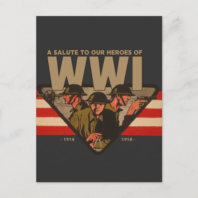 Postal A Salute To Our Heroes of WWI  (Anverso)