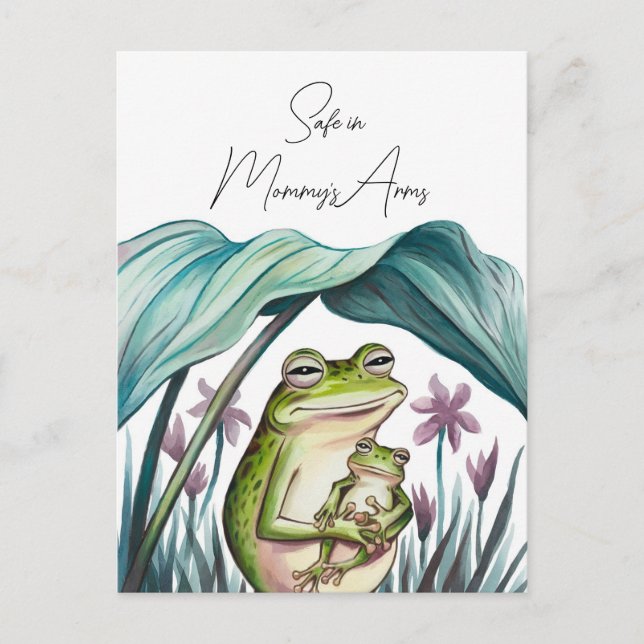 Postal A salvo en los brazos de mamá (Anverso)