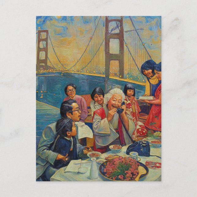 Postal A Scenic Dinner at the Bridge (Anverso)