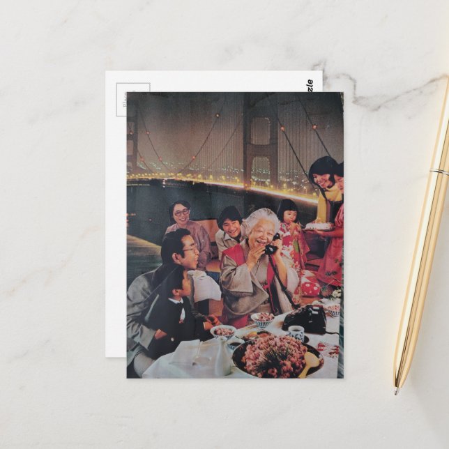 Postal A Scenic Family Dinner at the Bridge (Anverso/Reverso In Situ)