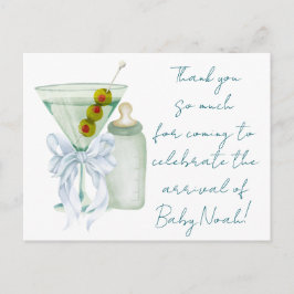 Postal A Tini Baby Boy Thank You Post Card