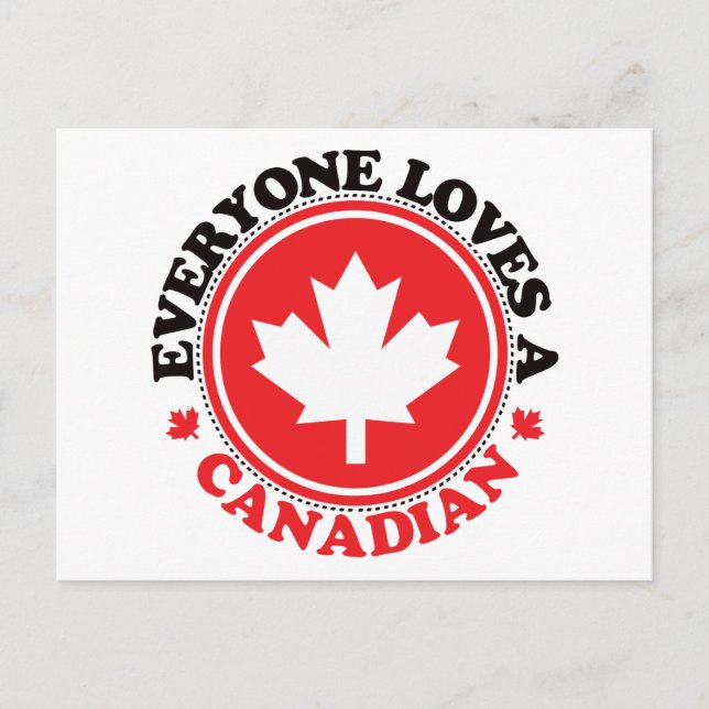 Postal ¡A todos les encanta un canadiense! (Anverso)