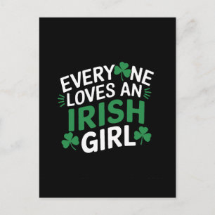 Postal A todos les encanta una chica irlandesa