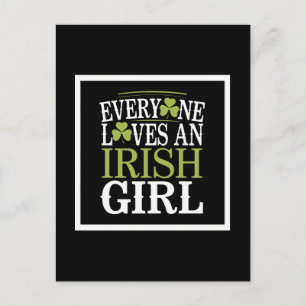 Postal A todos les gusta una chica irlandesa