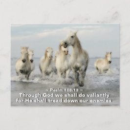 Postal A través de Dios haremos Salmo Valiente 108:13