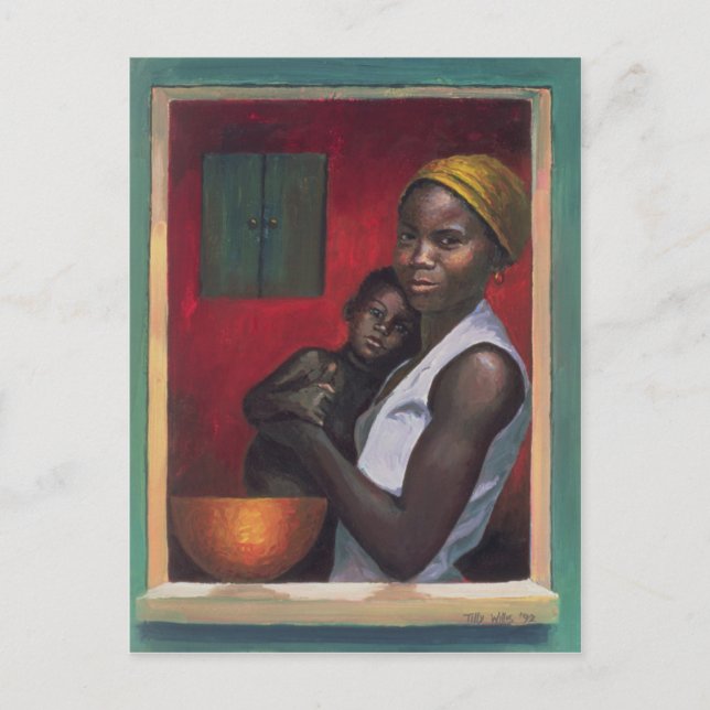 Postal A través de la ventana de 1992 (Anverso)