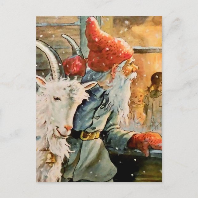 Postal "A través de la ventana" por Jenny Nystrom (Anverso)