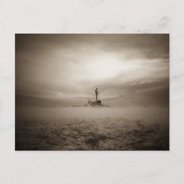 Postal A través de las nieblas, a través del hielo (Anverso)