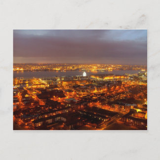 Postal A través de Liverpool al río Mersey & Wirral