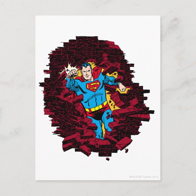 Postal A través de una pared de ladrillo (Anverso)