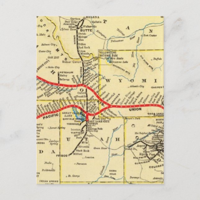 Postal A través del servicio de tren de Chicago (Anverso)