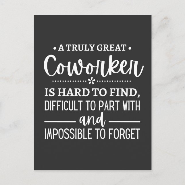 Postal A Truly Great Coworker (Anverso)