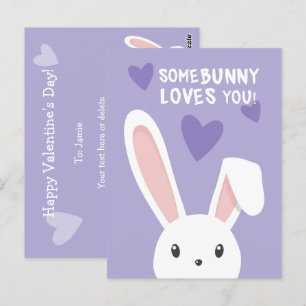 Postal A un conejito le encanta el Día de San Valentín Cu