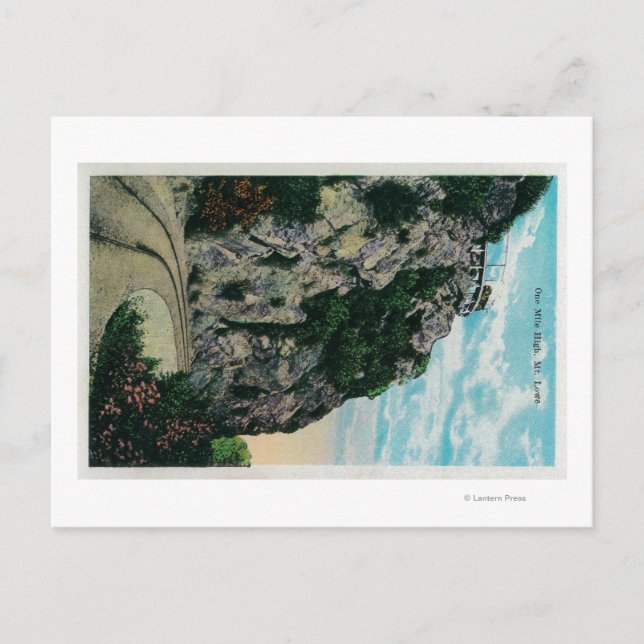 Postal A una milla, en el monte LoweMt. Lowe, CA (Anverso)