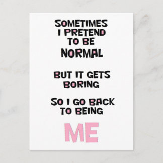 Postal A veces finjo ser normal