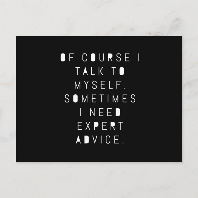 Postal A Veces Necesito Humor De Consejos De Expertos (Anverso)