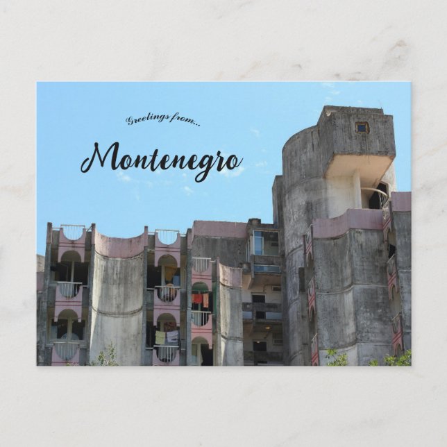 Postal A View of Houses in Podgorica Montenegro (Anverso)