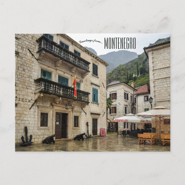 Postal A View of Kotor Montenegro Postcard (Anverso)