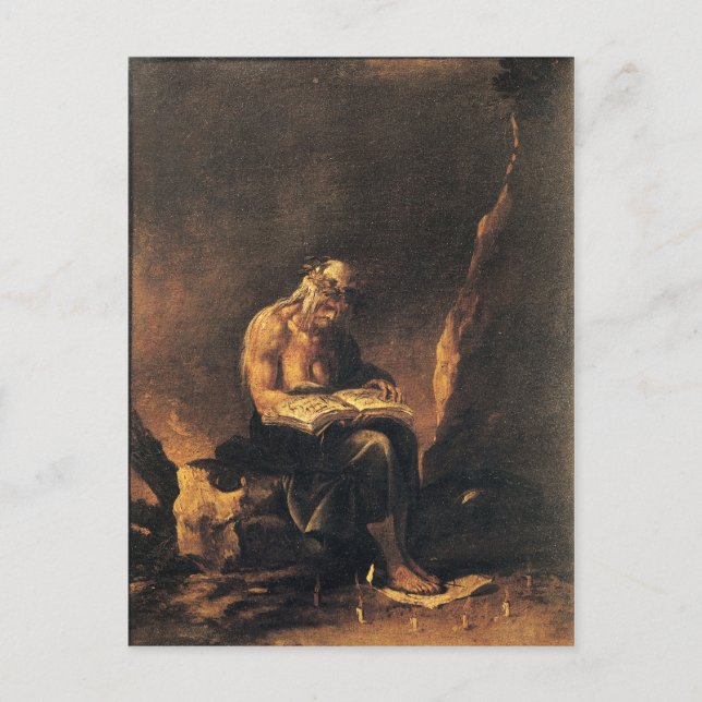 Postal A Witch - Salvatore Rosa (1646) (Anverso)