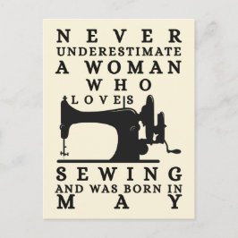 Postal A Woman Who Loves Sewing And Was Born In May