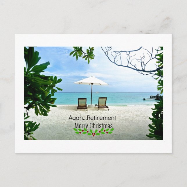 Postal Aaah... Saludos de Navidad de Jubilación (Anverso)
