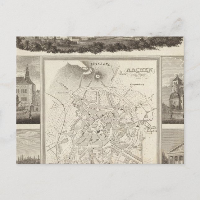 Postal Aachen, Alemania (Anverso)